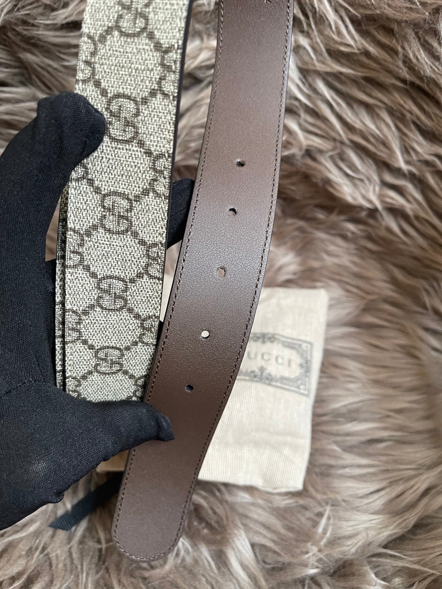 Preloved Gucci GG Supreme canvas belt 42"