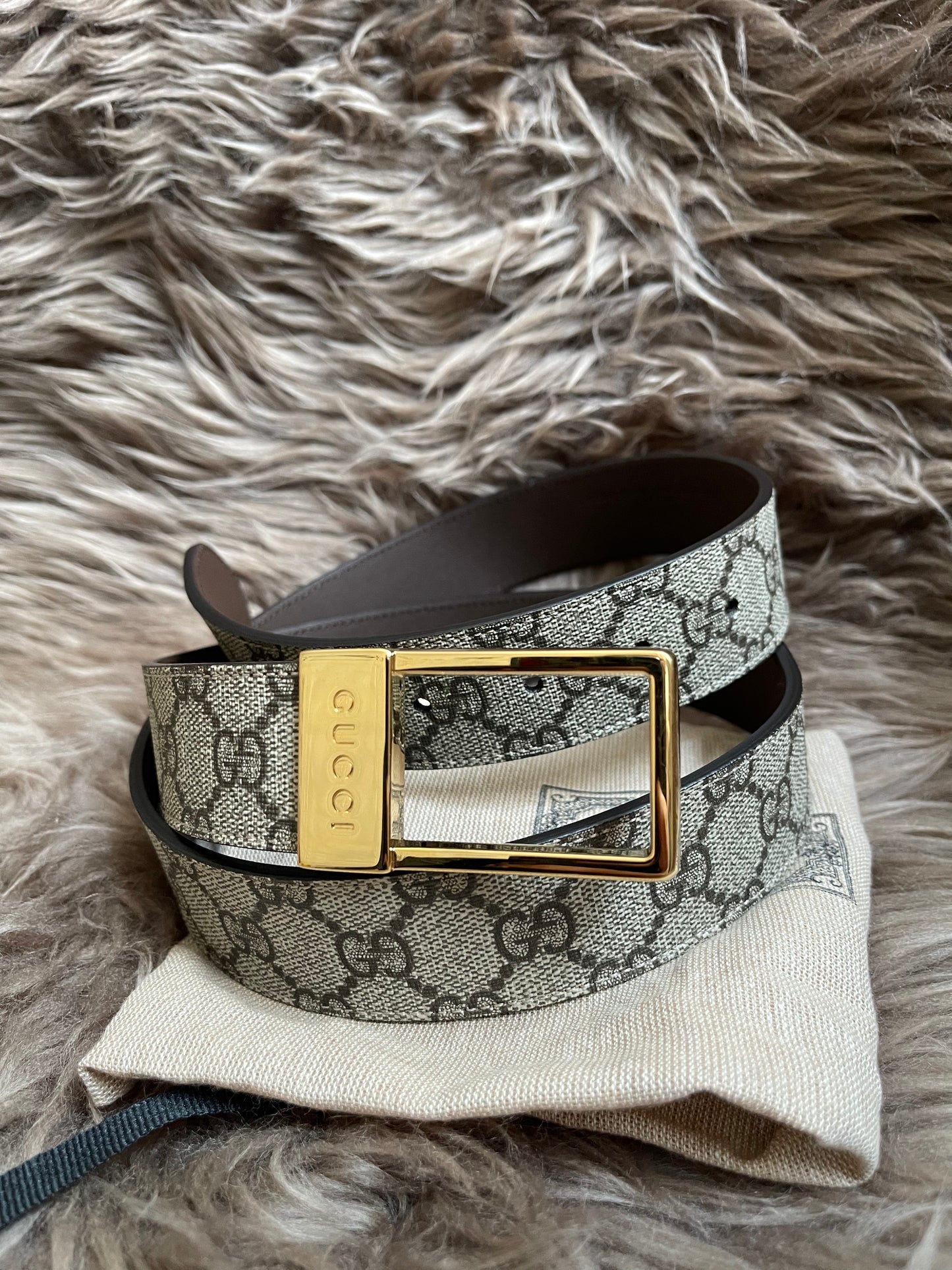 Preloved Gucci GG Supreme canvas belt 42"