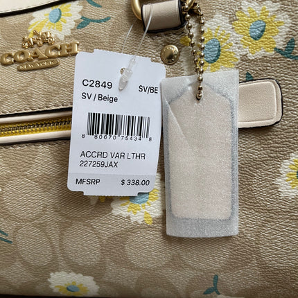 Unused Coach C2849 Rowan Satchel in Signature Canvas with Daisy Print