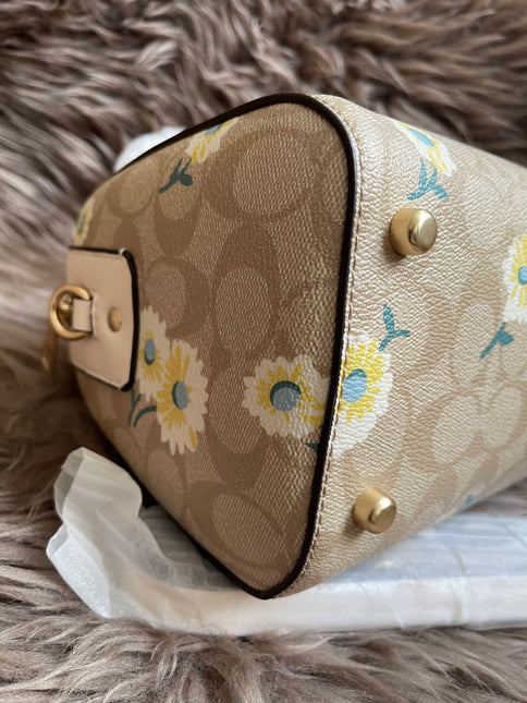 Unused Coach C2849 Rowan Satchel in Signature Canvas with Daisy Print
