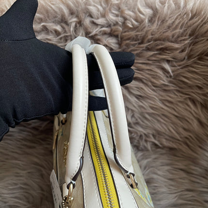 Unused Coach C2849 Rowan Satchel in Signature Canvas with Daisy Print