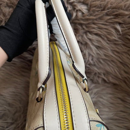 Unused Coach C2849 Rowan Satchel in Signature Canvas with Daisy Print