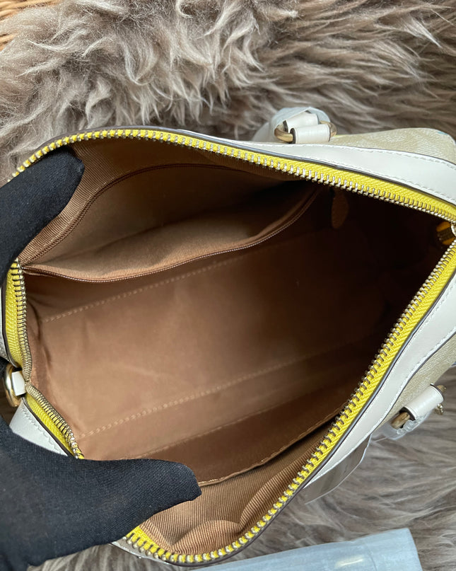 Unused Coach C2849 Rowan Satchel in Signature Canvas with Daisy Print