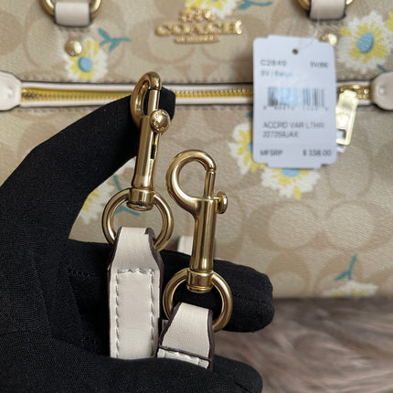 Unused Coach C2849 Rowan Satchel in Signature Canvas with Daisy Print