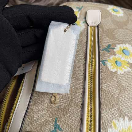 Unused Coach C2849 Rowan Satchel in Signature Canvas with Daisy Print