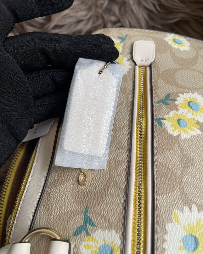 Unused Coach C2849 Rowan Satchel in Signature Canvas with Daisy Print
