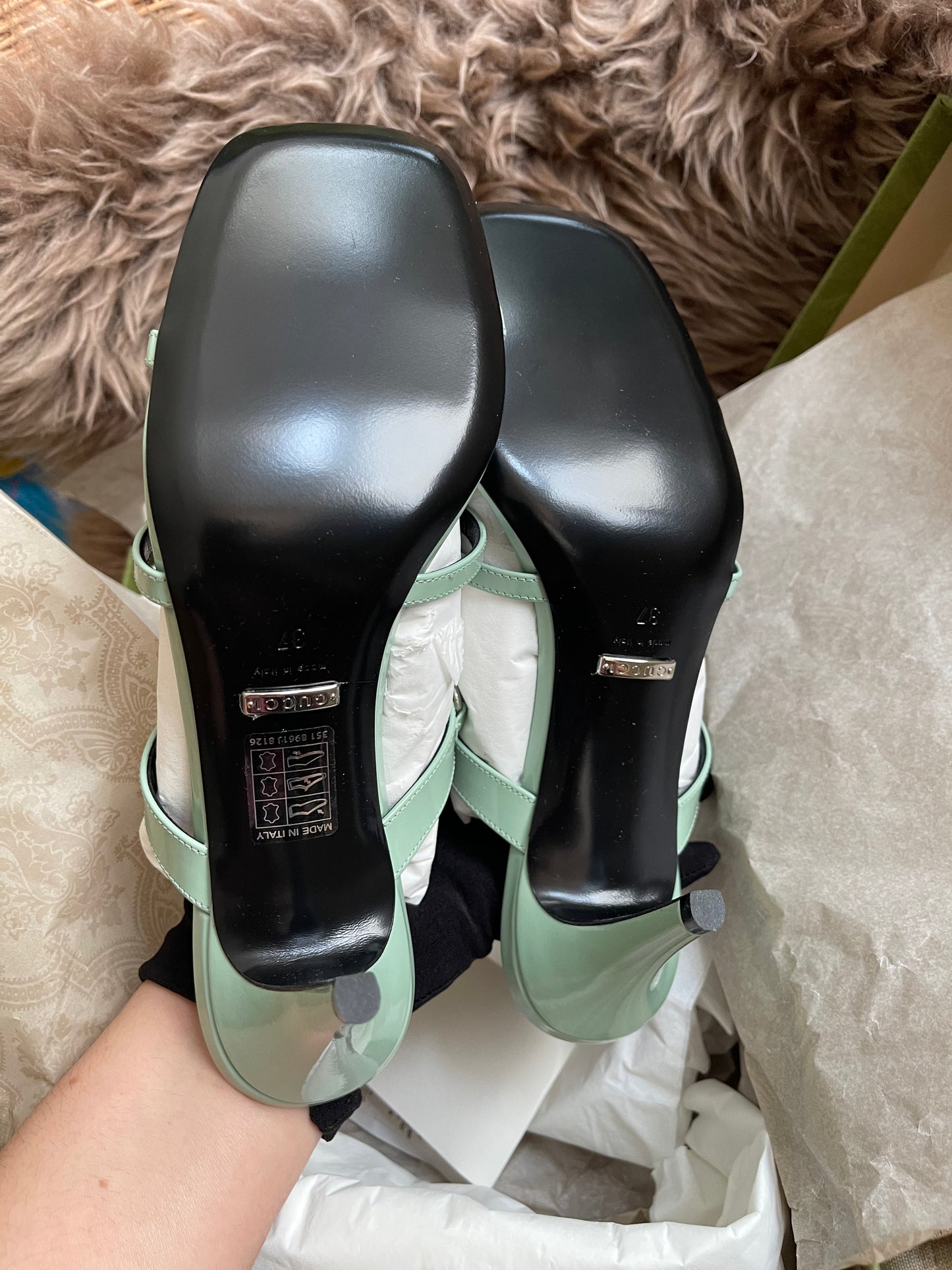 Unused Gucci Horsebit Divine Sandals 37