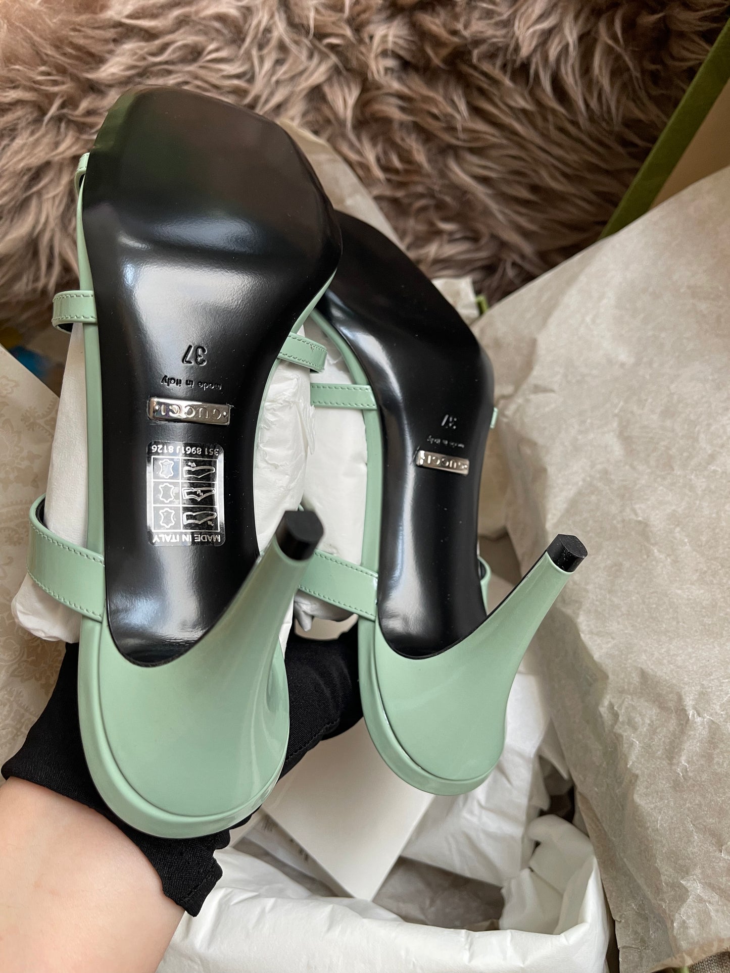 Unused Gucci Horsebit Divine Sandals 37