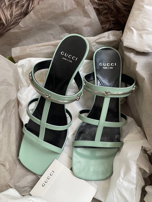 Unused Gucci Horsebit Divine Sandals 37