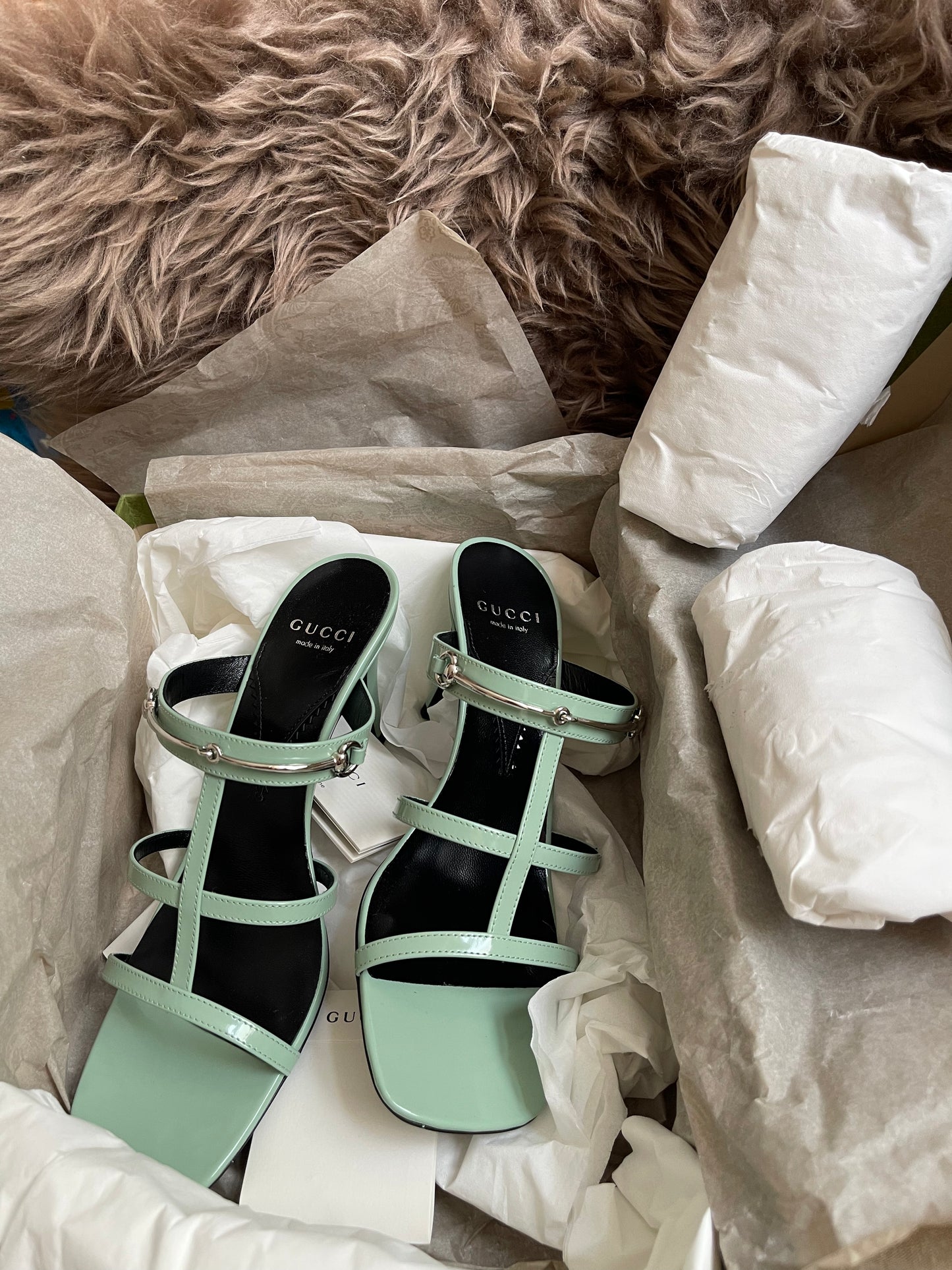 Unused Gucci Horsebit Divine Sandals 37