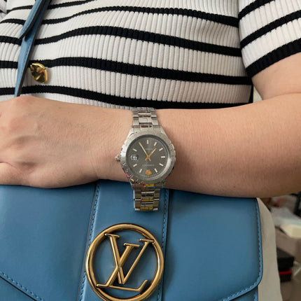 Preloved Authentic Versace Hellenyium Automatic watch with a grey dial