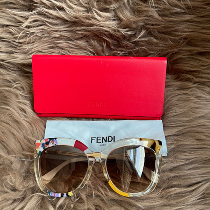 Preloved FENDI 16ss/Jungle/Sunglasses/Wellington/GLD/Women's/FF0179