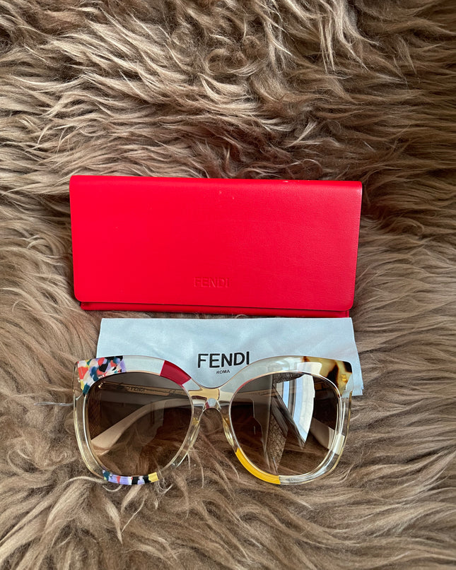Preloved FENDI 16ss/Jungle/Sunglasses/Wellington/GLD/Women's/FF0179
