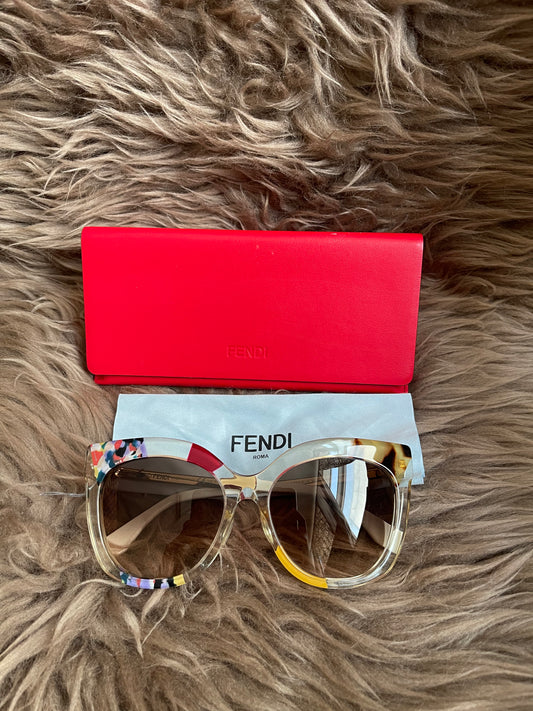 Preloved FENDI 16ss/Jungle/Sunglasses/Wellington/GLD/Women's/FF0179
