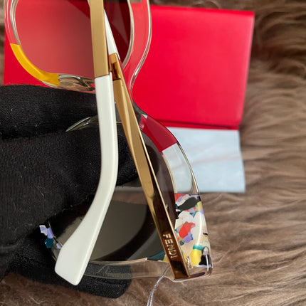 Preloved FENDI 16ss/Jungle/Sunglasses/Wellington/GLD/Women's/FF0179