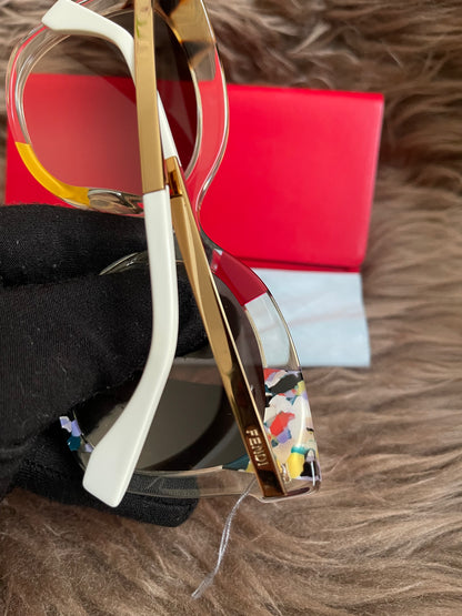 Preloved FENDI 16ss/Jungle/Sunglasses/Wellington/GLD/Women's/FF0179