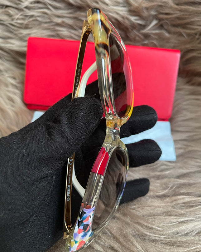 Preloved FENDI 16ss/Jungle/Sunglasses/Wellington/GLD/Women's/FF0179