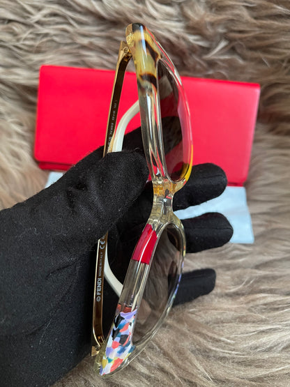 Preloved FENDI 16ss/Jungle/Sunglasses/Wellington/GLD/Women's/FF0179