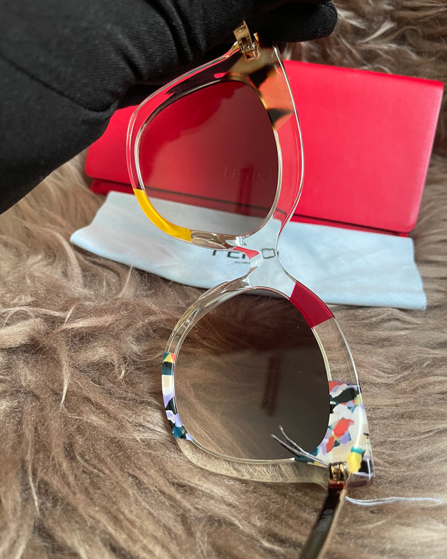 Preloved FENDI 16ss/Jungle/Sunglasses/Wellington/GLD/Women's/FF0179