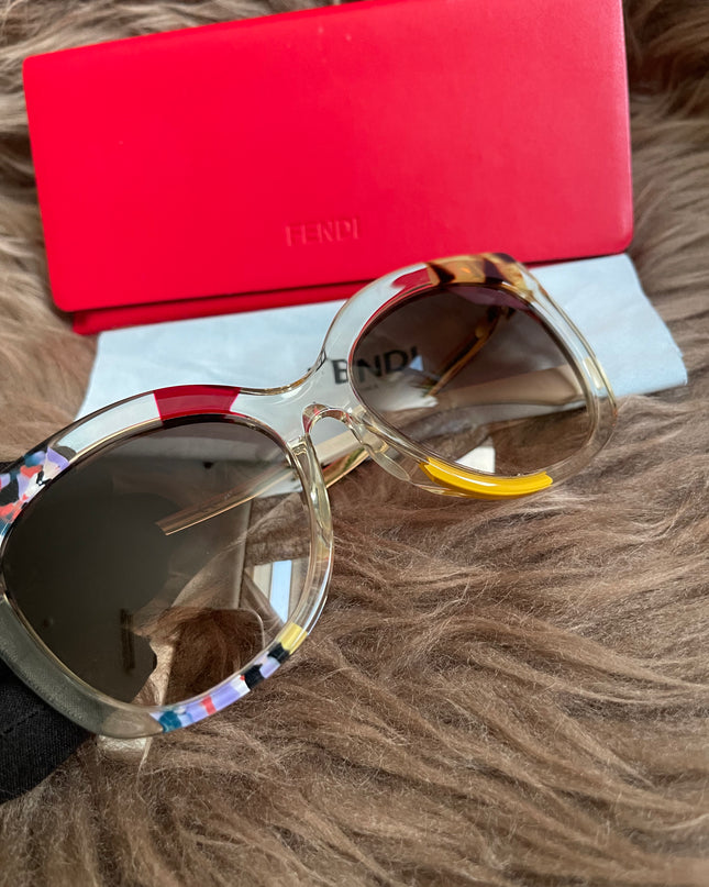 Preloved FENDI 16ss/Jungle/Sunglasses/Wellington/GLD/Women's/FF0179