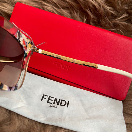 Preloved FENDI 16ss/Jungle/Sunglasses/Wellington/GLD/Women's/FF0179