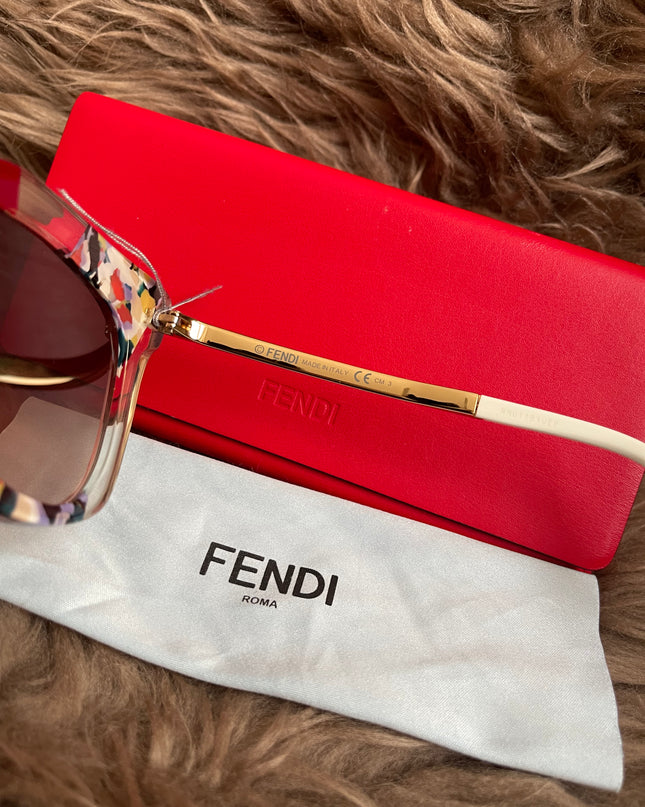 Preloved FENDI 16ss/Jungle/Sunglasses/Wellington/GLD/Women's/FF0179