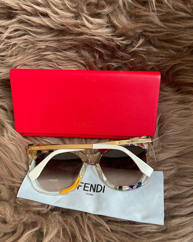Preloved FENDI 16ss/Jungle/Sunglasses/Wellington/GLD/Women's/FF0179