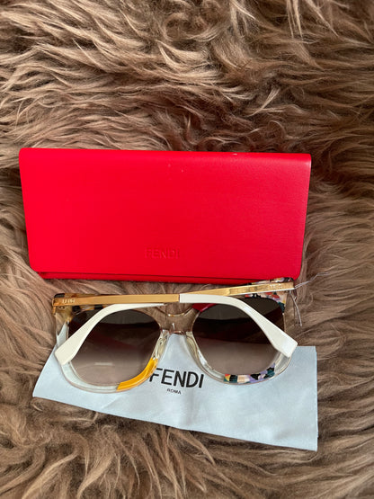 Preloved FENDI 16ss/Jungle/Sunglasses/Wellington/GLD/Women's/FF0179