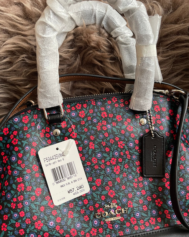 Unused Preloved Coach Mini Sierra Satchel in Ranch Floral Print Coated Canvas
