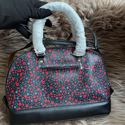 Unused Preloved Coach Mini Sierra Satchel in Ranch Floral Print Coated Canvas