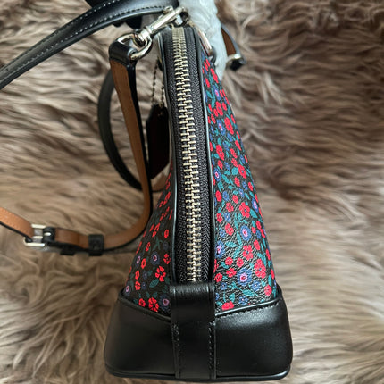 Unused Preloved Coach Mini Sierra Satchel in Ranch Floral Print Coated Canvas