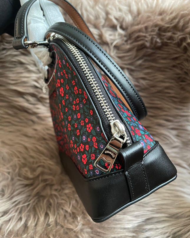 Unused Preloved Coach Mini Sierra Satchel in Ranch Floral Print Coated Canvas