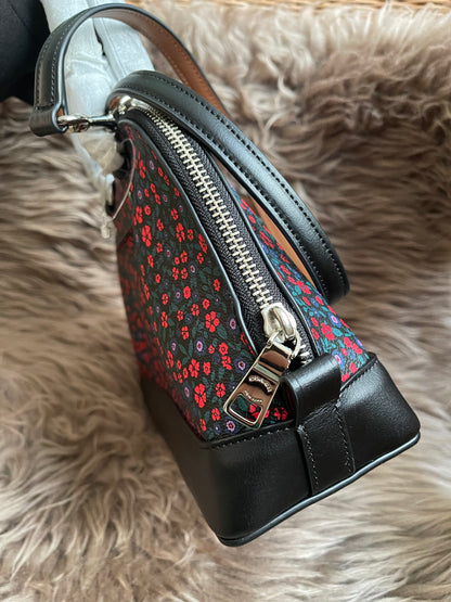 Unused Preloved Coach Mini Sierra Satchel in Ranch Floral Print Coated Canvas