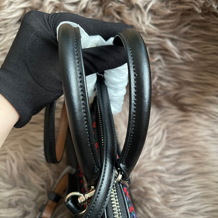 Unused Preloved Coach Mini Sierra Satchel in Ranch Floral Print Coated Canvas