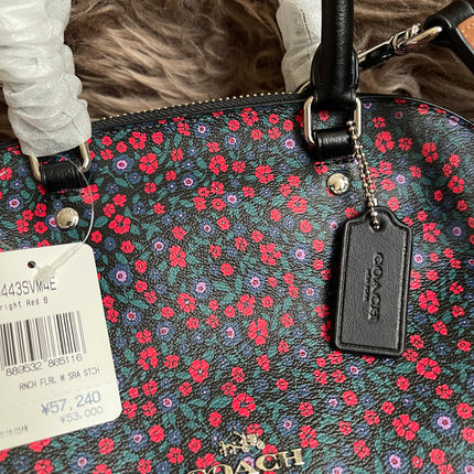Unused Preloved Coach Mini Sierra Satchel in Ranch Floral Print Coated Canvas