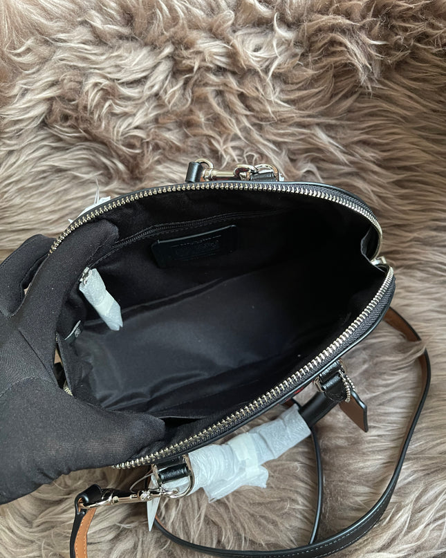 Unused Preloved Coach Mini Sierra Satchel in Ranch Floral Print Coated Canvas