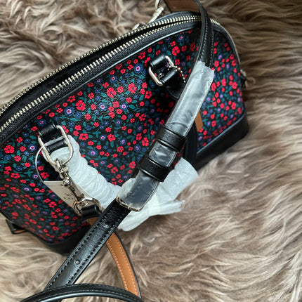 Unused Preloved Coach Mini Sierra Satchel in Ranch Floral Print Coated Canvas