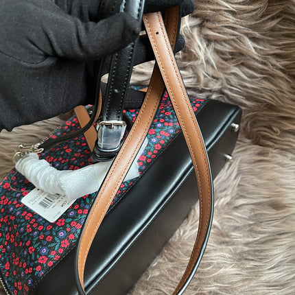 Unused Preloved Coach Mini Sierra Satchel in Ranch Floral Print Coated Canvas