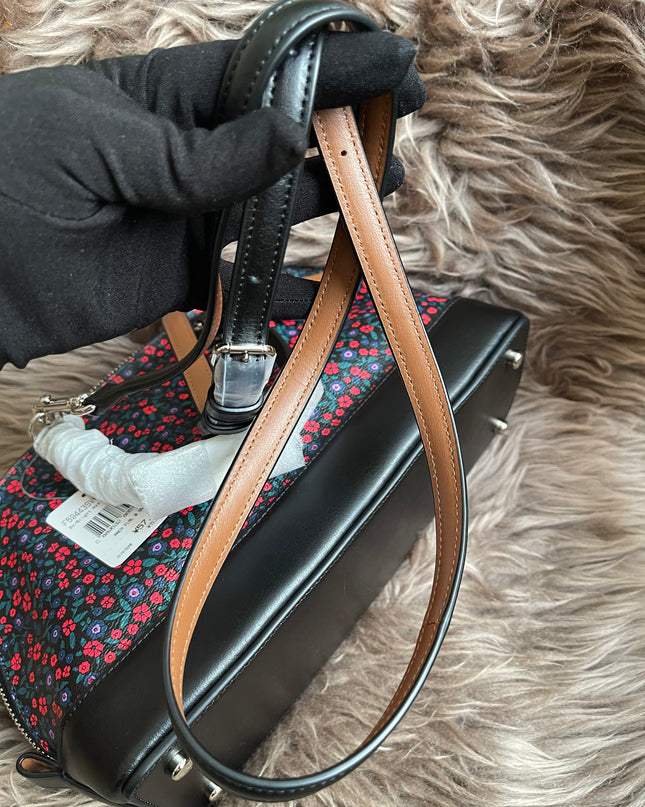 Unused Preloved Coach Mini Sierra Satchel in Ranch Floral Print Coated Canvas