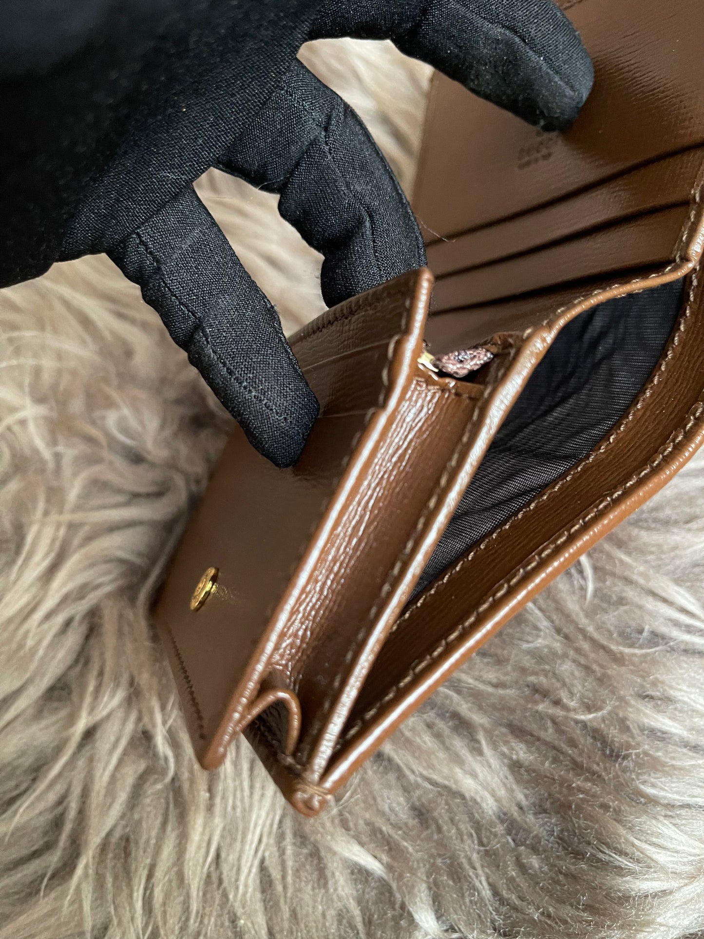 Preloved Gucci Horsebit 1955 Card Case Wallet