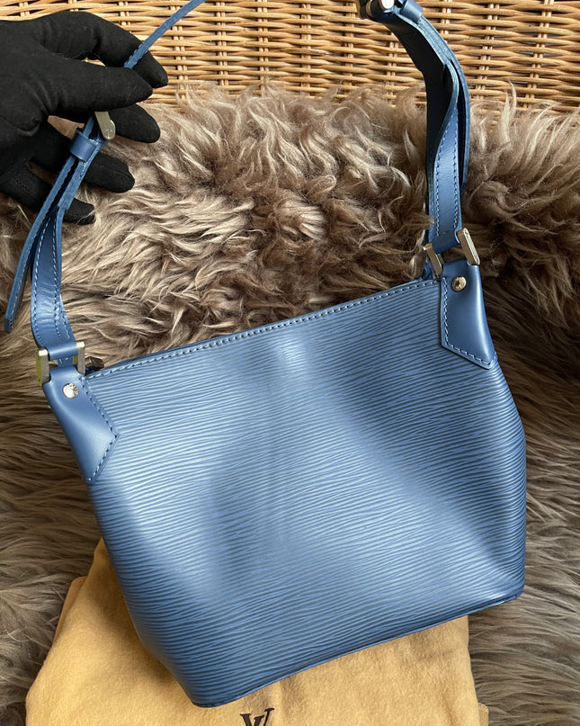 Preloved Louis Vuitton Mandara PM – Myrtille Blue