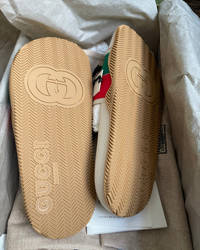 Unused Preloved Gucci Interlocking G rubber slide sandals SZ36