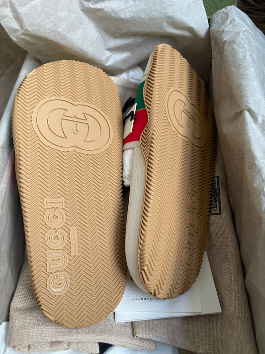 Unused Preloved Gucci Interlocking G rubber slide sandals SZ36
