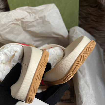 Unused Preloved Gucci Interlocking G rubber slide sandals SZ36