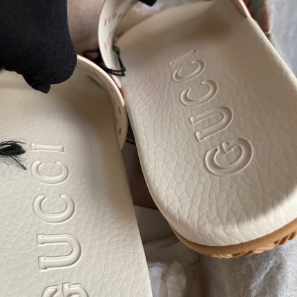 Unused Preloved Gucci Interlocking G rubber slide sandals SZ36