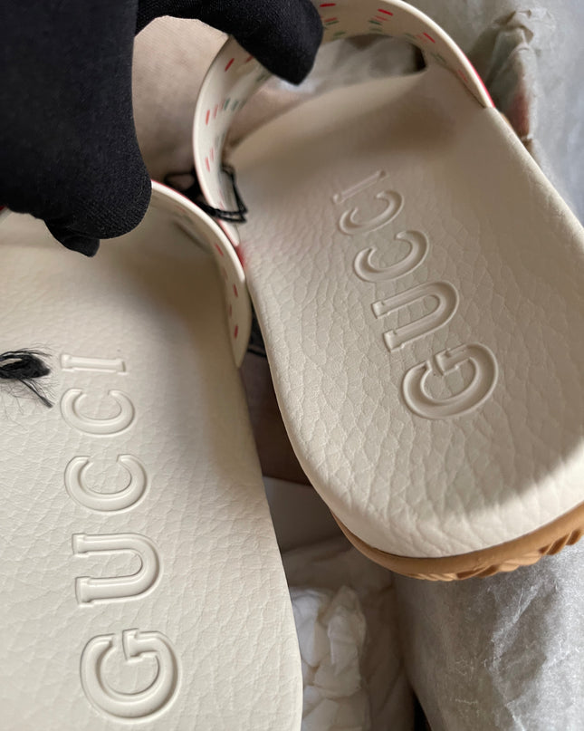 Unused Preloved Gucci Interlocking G rubber slide sandals SZ36