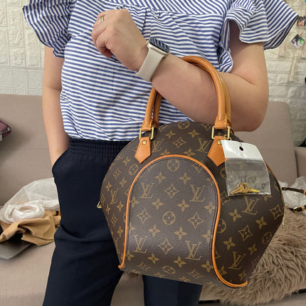BIG DROP! Preloved Louis Vuitton 2000 Ellipse PM handbag w/provided strap