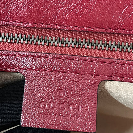PRELOVED AUTHENTIC GUCCI GG Mini Marmont Matelassé Bag in BLK/RED