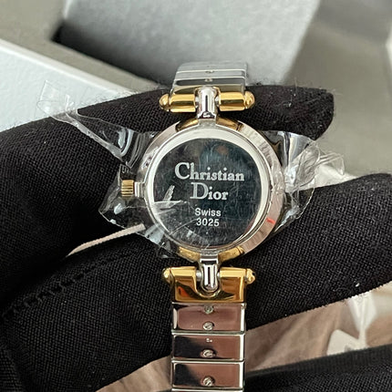 Preloved Authentic Christian Dior Two-Tone Black Dial Vintage Watch