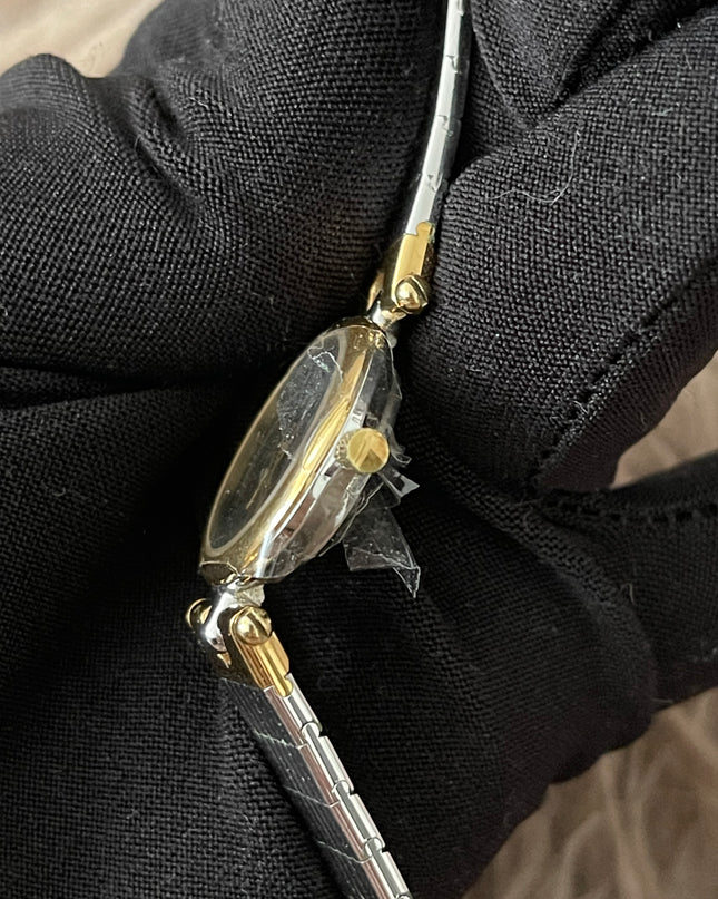 Preloved Authentic Christian Dior Two-Tone Black Dial Vintage Watch